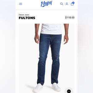 Mugsy Fultons Men's Slim Fit Jeans - Deep Blue